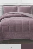 Pumi Çift Kişilik Yorgan Takımı 220x240 Cm Mürdüm - 1