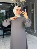 Kare Elbise Gri - 3