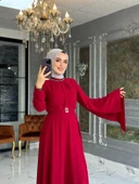 Abiye Elbise Bordo - 3