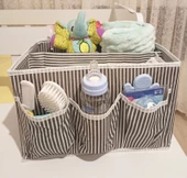 Bebek Beşik Başucu Düzenleyici Kapaklı 5 Bölmeli Organizer - 2