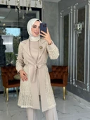 Hande Dantelli Takım-Bej thumbnail 3