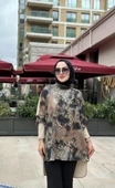Rosa Örme Tunik-Bej Bej - 2