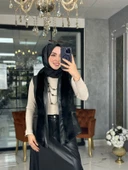Deri Yelek Takım-Siyah Siyah - 1