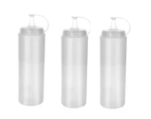 Şeffaf Sos Şişesi - 1000ml Dev Boy 3 Adet - 1