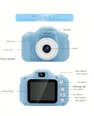 QASUL Kızlar/Erkekler için HD Dijital Video Kamera Oyuncakları Taşınabilir  Akıllı Çocuk Dijital Kamera - 3