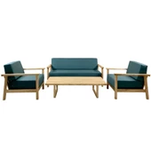 Üsküdar Ahşap Oturma Grubu Minderli - 5 Kişilik KestaneTakım thumbnail 1