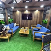 Üsküdar Ahşap Oturma Grubu Minderli - 5 Kişilik KestaneTakım thumbnail 2