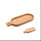 Bambu Sunum Tabağı Salata Meyve Çerez Kasesi - 3