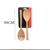 Bambu Servis Kaşığı Seti 2 Parça - 2