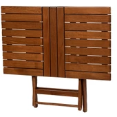 Avşa Ahşap Katlanır Bahçe Balkon Seti: 60x100 Masa + 4 Sandalye - 6
