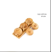 Bambu Baharatlık Kaşıklı Baharatlık 3 Lü Kapaklı - 2