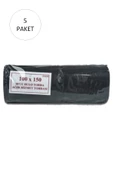 Hantal Boy Çöp Torbası 100 x 150 cm 10 Lu Rulo x 5 Paket = 50 Adet (Siyah) - 1