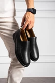 Albishoes Kışlık Kauçuk Kaymaz Taban Hakiki Deri Anatomik Baba Ayakkabı Erkek Günlük Ayakkabı(39-46) - 4