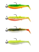 Savage Gear Cannibal Shad 8cm 5gr+7.5gr #2/0 Dark Water 4+4 Adet Sahte Balık - 1