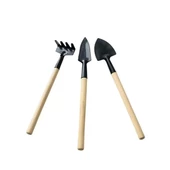 3 Parça Mini Bitki Hobi Seti - Bahçe Saksı Sukulent  Bakım Çapa-tırmık-kürek - 1