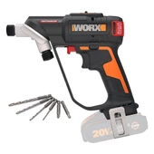 WORX 20Volt Döner Kafa ve Çift Mandrenli Profesyonel Kömürsüz Şarjlı Matkap + 6 Parça Uç (Akü Dahil Değildir) - 1