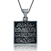 925 Ayar Gümüş Nazar Duası Kadın Gümüş Kolye - 1