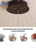 Serçe'den Tekli Helezon 3 Renk Led Genç Kız Odası Sarkıt Avize - 6