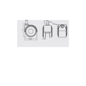 Mobilya Tekeri Döner Plastik H65mm Vidalı 3/8 (4 Adet) thumbnail 2