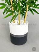 BİÇİÇEK   Yapay Bambu Ağacı 140cm lux saksı - 10