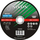 Nikon Beton Flex Kesme Taşı Düz 180x3.0x22mm 5 adet - 1