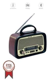 Torima Ns-01 Kahverengi Nostajik Radyo Bluetooth Hoparlör thumbnail 1