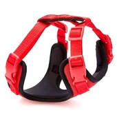 Doggie Havalı Dokuma Köpek Göğüs Tasması Xsmall Kırmızı 1.5x35-45 Cm - 1