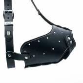 Doggie Uzun Burun Koruma Deri Köpek Ağızlığı Xlarge Siyah 2x60-65 Cm - 1