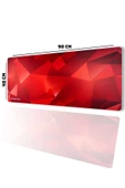 SonicTouch UltraGrand Kızıl Prizma Gamer Oyuncu Xxl Kırmızı Klavye Mouse Pad 40x90Cm - 2