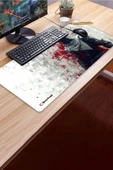 SonicTouch UltraGrand Suikastçı Gamer Oyuncu Xxl Beyaz Klavye Mouse Pad 40x90Cm - 3