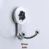 Misket Askı Gümüş Dolap Askılık Askılığı Duvar Vestiyer Banyo Mutfak Elbise Kıyafet Askısı Krom Renk - 1