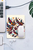 SonicTouch Renkli Kuşlar Pürüzsüz Yüzey Kaymaz Taban Dikişsiz Kenar Gamer Oyuncu Mouse Pad 19x23cm - 1
