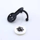 Misket Askı Siyah Dolap Askılık Askılığı Duvar Vestiyer Banyo Mutfak Elbise Kıyafet Askısı Siyah - 3