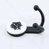 Misket Askı Siyah Dolap Askılık Askılığı Duvar Vestiyer Banyo Mutfak Elbise Kıyafet Askısı Siyah - 8