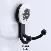Misket Askı Siyah Dolap Askılık Askılığı Duvar Vestiyer Banyo Mutfak Elbise Kıyafet Askısı Siyah - 6
