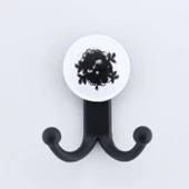 Misket Askı Siyah Dolap Askılık Askılığı Duvar Vestiyer Banyo Mutfak Elbise Kıyafet Askısı Siyah - 2