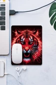 SonicTouch Kırmızı Neon Kaplan Pürüzsüz Yüzey Kaymaz Taban Dikişsiz Kenar Gamer Oyuncu Mouse Pad 19x23cm - 1