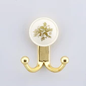 Misket 5 Adet Gold Vestiyer Dolap Askılık Askılığı Duvar Banyo Mutfak Elbise Kıyafet Askısı Altın thumbnail 2