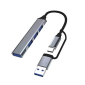 PrimeX PX-TYP060 4 Port Type-C USB3.0 Çoklayıcı, 4 Port Type C USB Çoklayıcı, Type C + USB3.0 Çoklayıcı - 1