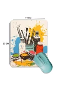SonicTouch Boya Seti Temalı Pürüzsüz Yüzey Kaymaz Taban Dikişsiz Kenar Gamer Oyuncu Mouse Pad 19x23cm - 2