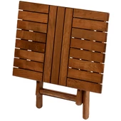 Kaş 50X70 Katlanır Ahşap Bahçe Balkon Sehpası - Masif Gürgen (Atina Table) - 2