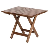 Kaş 50X70 Katlanır Ahşap Bahçe Balkon Sehpası - Masif Gürgen (Atina Table) - 1