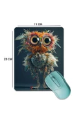 SonicTouch Kokoş Baykuş Pürüzsüz Yüzey Kaymaz Taban Dikişsiz Kenar Gamer Oyuncu Mouse Pad 19x23cm - 2