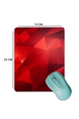 SonicTouch Kızıl Prizma Pürüzsüz Yüzey Kaymaz Taban Dikişsiz Kenar Gamer Oyuncu Kırmızı Mouse Pad 19x23cm - 2