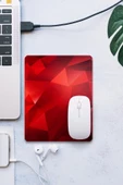 SonicTouch Kızıl Prizma Pürüzsüz Yüzey Kaymaz Taban Dikişsiz Kenar Gamer Oyuncu Kırmızı Mouse Pad 19x23cm - 1