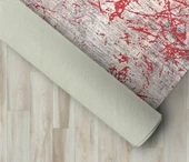 Modern Abstrak Çizgi karma desenli Salon Oda Mutfak Halısı Kırmızı Halı Kaymaz Yıkanabilir - 2