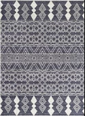 Marokan tarzı Salon Halısı otantik kilim desenli Koyu Gri Halı Kaymaz Taban Makinada Yıkanabilir - 2