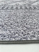 Modern Şönil Dokuma İskandinav üçgen desenli Açık Gri Halı - 5