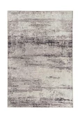 Modern Abstrak Çizgi desenli Gri Halı Kaymaz Taban Makinada Yıkanabilir - 4