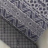 Marokan tarzı Salon Halısı otantik kilim desenli Koyu Gri Halı Kaymaz Taban Makinada Yıkanabilir - 3